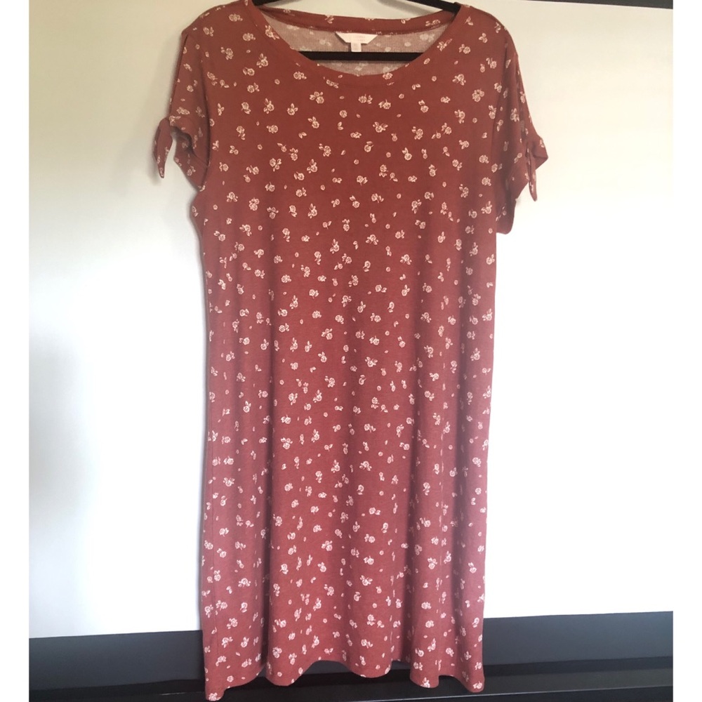 Lauren Conrad tie-knot printed swing dress